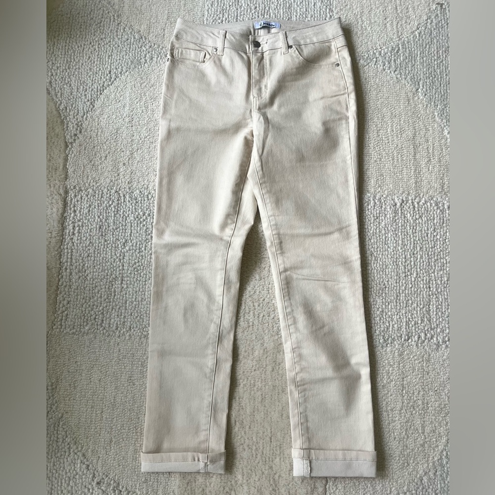 d. Jeans Skinny Cream ECRU Stretch Denim Jeans Women's Size 4 - Picture 8 of 10